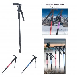 Retractable Outdoor Aluminum Alloy Walking Stick with Logo