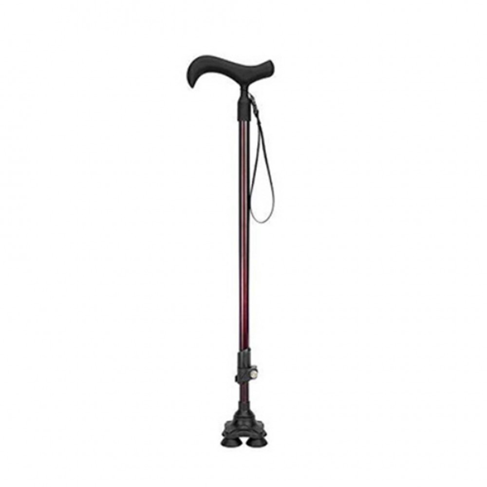 Personalized Four Legged Old Men Rubber Handle Walking Stick Personalized Four Legged Old Men Rubber Handle Walking Stick