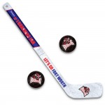 Mini Hockey Stick & 2 Pucks with Logo