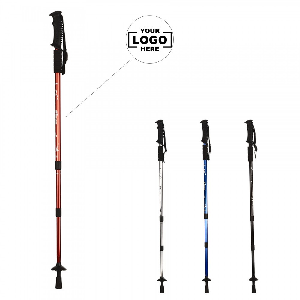 Adjustable Aluminum Walking Stick with Telescopic Poles with Logo Adjustable Aluminum Walking Stick with Telescopic Poles with Logo