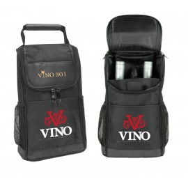 Custom Labeled Deluxe Rip Stop Wine Tote ( Two Bottles )