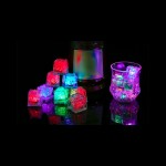 Waterproof LED Light Up Ice Cubes Drinks Change Colors Flashing Glow with Logo
