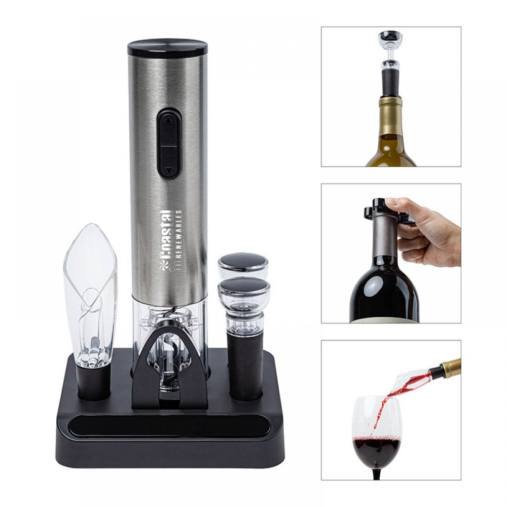 Carignan 6-Piece Electric Wine Set with Logo Carignan 6-Piece Electric Wine Set with Logo