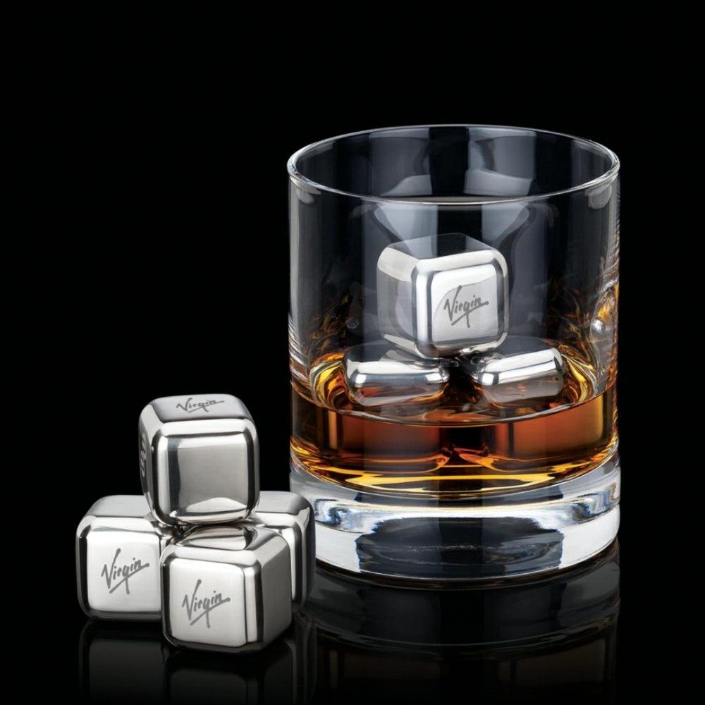 Logo Branded Swiss Force  Set of 4 Whisky Rocks