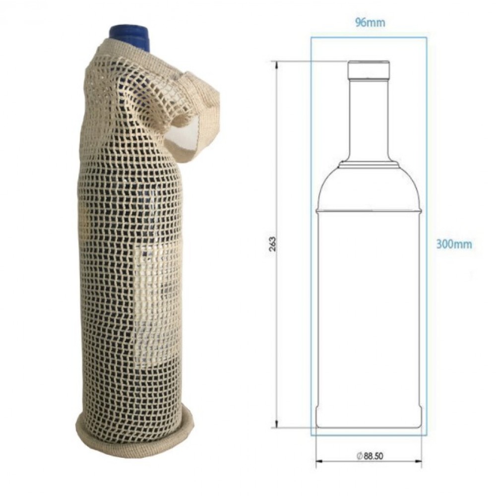 Custom Labeled Wine Bottle Netted Bag/Cover