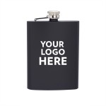 Custom Labeled 8oz Stainless Steel Spray Painted Customized Flask