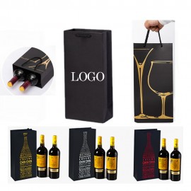 Custom Printed Craft 2-Bottle Wine Bag  Custom Printed Craft 2-Bottle Wine Bag