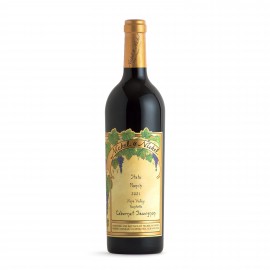 Etched Nickel & Nickel State Ranch Cabernet Red Wine w/Color Fill with Logo  Etched Nickel & Nickel State Ranch Cabernet Red Wine w/Color Fill with Logo