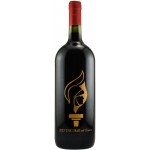 Custom Labeled Etched Magnum Cabernet/ Merlot Red Winewith 1 Color Fill
