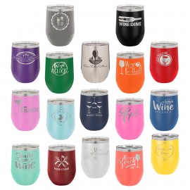 Logo Branded Polar Camel 12 Oz. Vacuum Insulated Stemless Wine Tumbler  Logo Branded Polar Camel 12 Oz. Vacuum Insulated Stemless Wine Tumbler