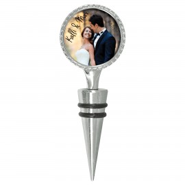 Zinc 2-Sided Wine Stopper 1 1/2" Insert Holder/Insert with Logo  Zinc 2-Sided Wine Stopper 1 1/2" Insert Holder/Insert with Logo