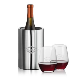 Jacobs Wine Cooler & 2 Mandelay Stemless Wine with Logo