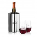 Jacobs Wine Cooler & 2 Boston Stemless Wine with Logo