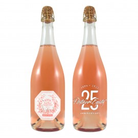 Etched Sparkling Coppola Sofia Rose with 1 Color Fill with Logo