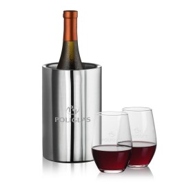 Jacobs Wine Cooler & 2 Vale Stemless Wine with Logo