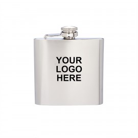 6oz Stainless Steel Customized Classic Flask with Logo  6oz Stainless Steel Customized Classic Flask with Logo