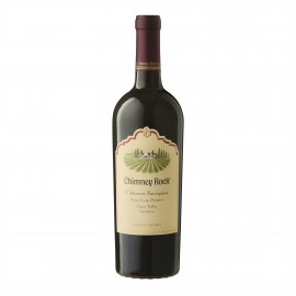 Custom Labeled Etched Chimney Rock Cabernet Red Wine w/Color Fill  Custom Labeled Etched Chimney Rock Cabernet Red Wine w/Color Fill