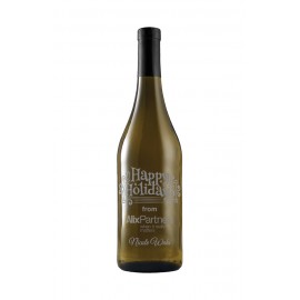 Custom Printed Etched Chardonnay White Wine with No Color Fill