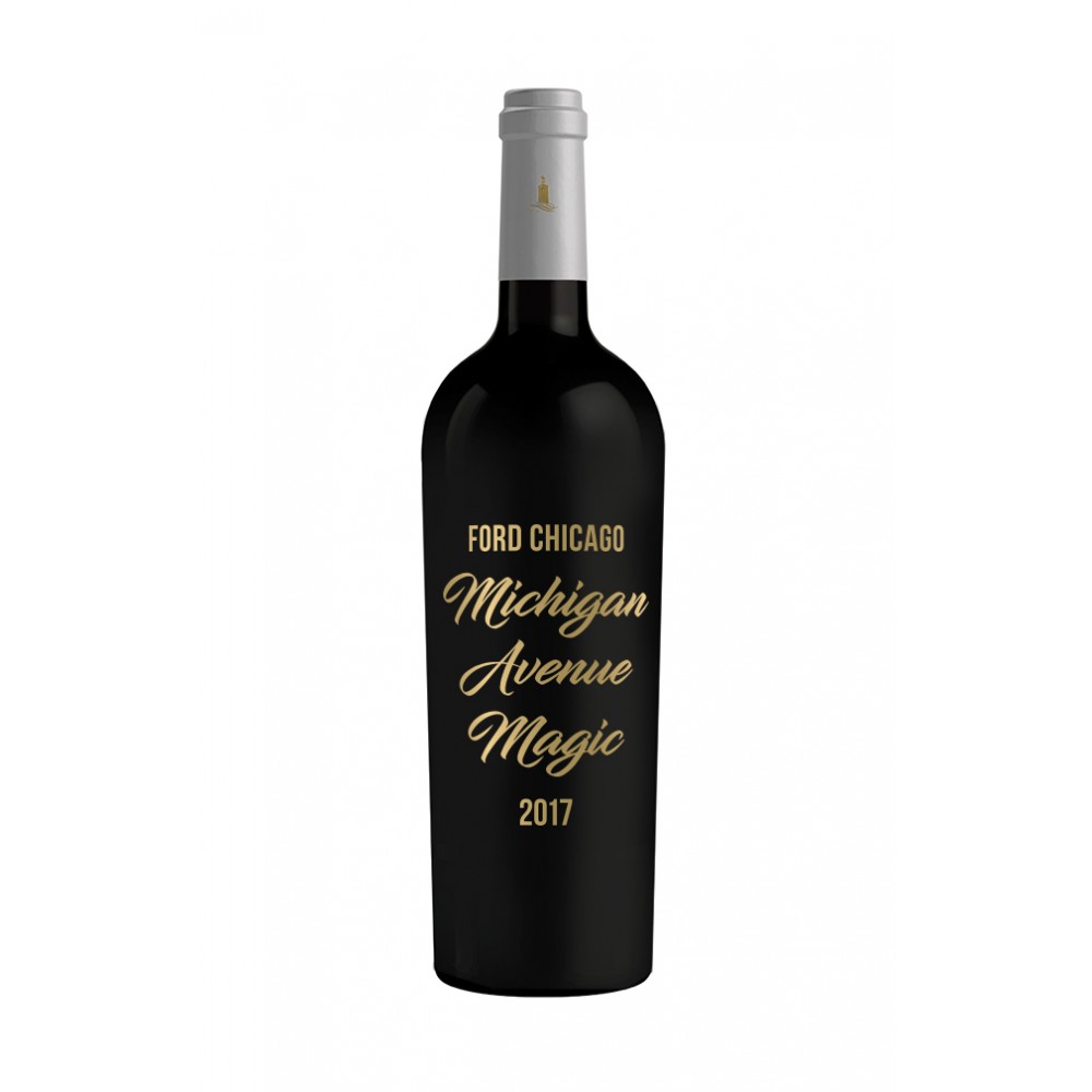 Custom Printed Etched Robert Mondavi Private Select Cabernet with 1 Color Fill