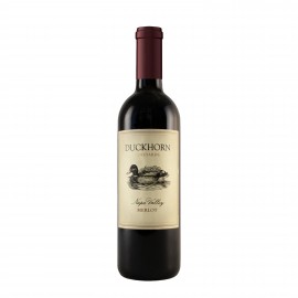 Etched Duckhorn Napa Merlot w/Color Fill with Logo