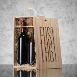 Logo Branded Lahner Wine Crate - 2 x 750ml