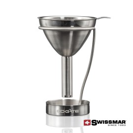 Custom Labeled Swissmar Sommelier Wine Funnel & Stand  Stainless Steel
