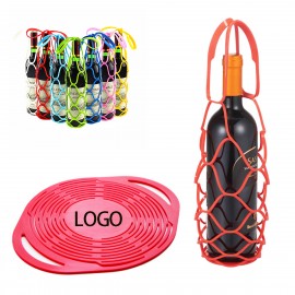 Multi-function Silicone Wine Bottle Holder / Pot Mat with Logo