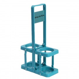 2 Slot Plastic Beer Portable Folding Basket with Logo