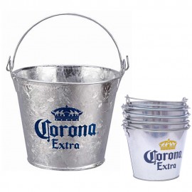 5 Qt Beer Bucket W/Metal Handle with Logo  5 Qt Beer Bucket W/Metal Handle with Logo