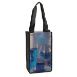 100 GSM PET 2 Bottle Wine Tote with Logo