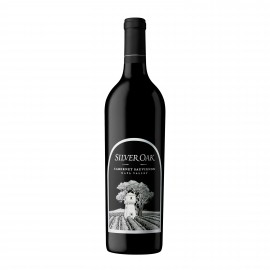 Etched Silver Oak Napa Valley Cabernet Red Wine w/Color Fill with Logo