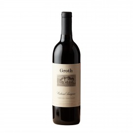 Etched Groth Cabernet Sauvignon Oakville Red Wine w/Color Fill with Logo  Etched Groth Cabernet Sauvignon Oakville Red Wine w/Color Fill with Logo