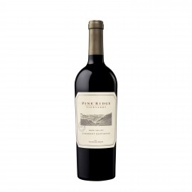 Custom Printed Etched Pine Ridge Cabernet Red Wine w/Color Fill  Custom Printed Etched Pine Ridge Cabernet Red Wine w/Color Fill