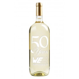 Etched Chardonnay White Wine 1.5L with 1 Color Fill with Logo
