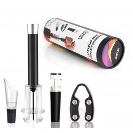 4 IN 1 Air Pressure Pump Wine Corkscrew Bottle Opener with Logo