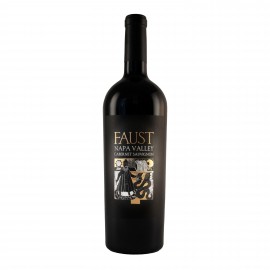Etched Faust Cabernet Red Wine w/Color Fill with Logo  Etched Faust Cabernet Red Wine w/Color Fill with Logo
