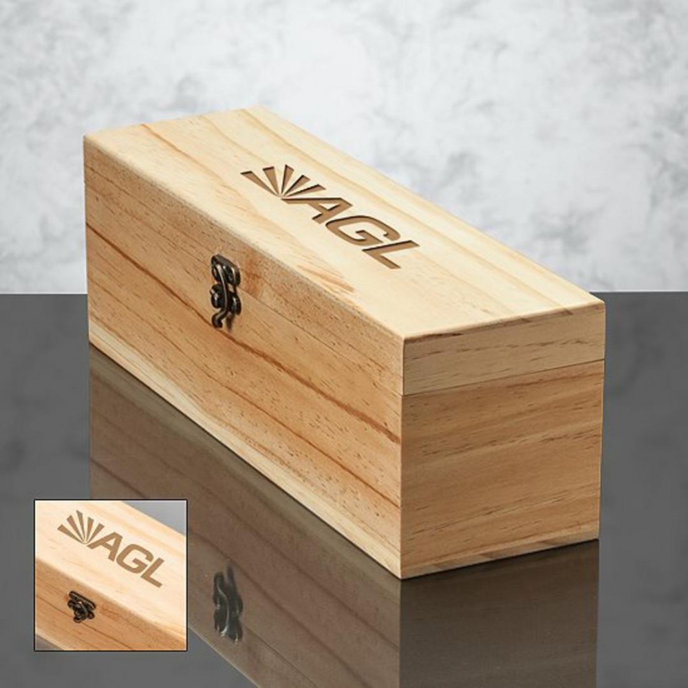 Logo Branded Saxum Crate & Hinged Lid - 750ml