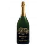 Etched CA Champagne Sparkling Wine with 1 Color Fill with Logo