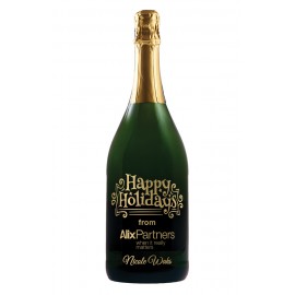 Etched CA Champagne Sparkling Wine with 1 Color Fill with Logo