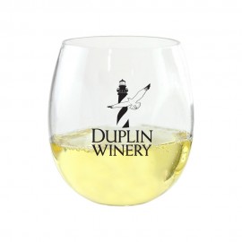 EverDrinkware 8 Ounce Stemless Wine Glass with Logo