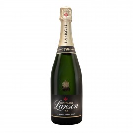 Etched Lanson Le Black Label Brut w/Color Fill with Logo  Etched Lanson Le Black Label Brut w/Color Fill with Logo