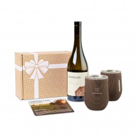 Limerick Lane Cellars A Toast To You Wine & Corkcicle Stemless Gift Set - Walnut with Logo