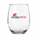 Custom Labeled USA Printed 9 Oz Restaurant Stemless Wine Glass
