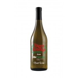 Etched Chardonnay White Wine with 3 Color Fill with Logo