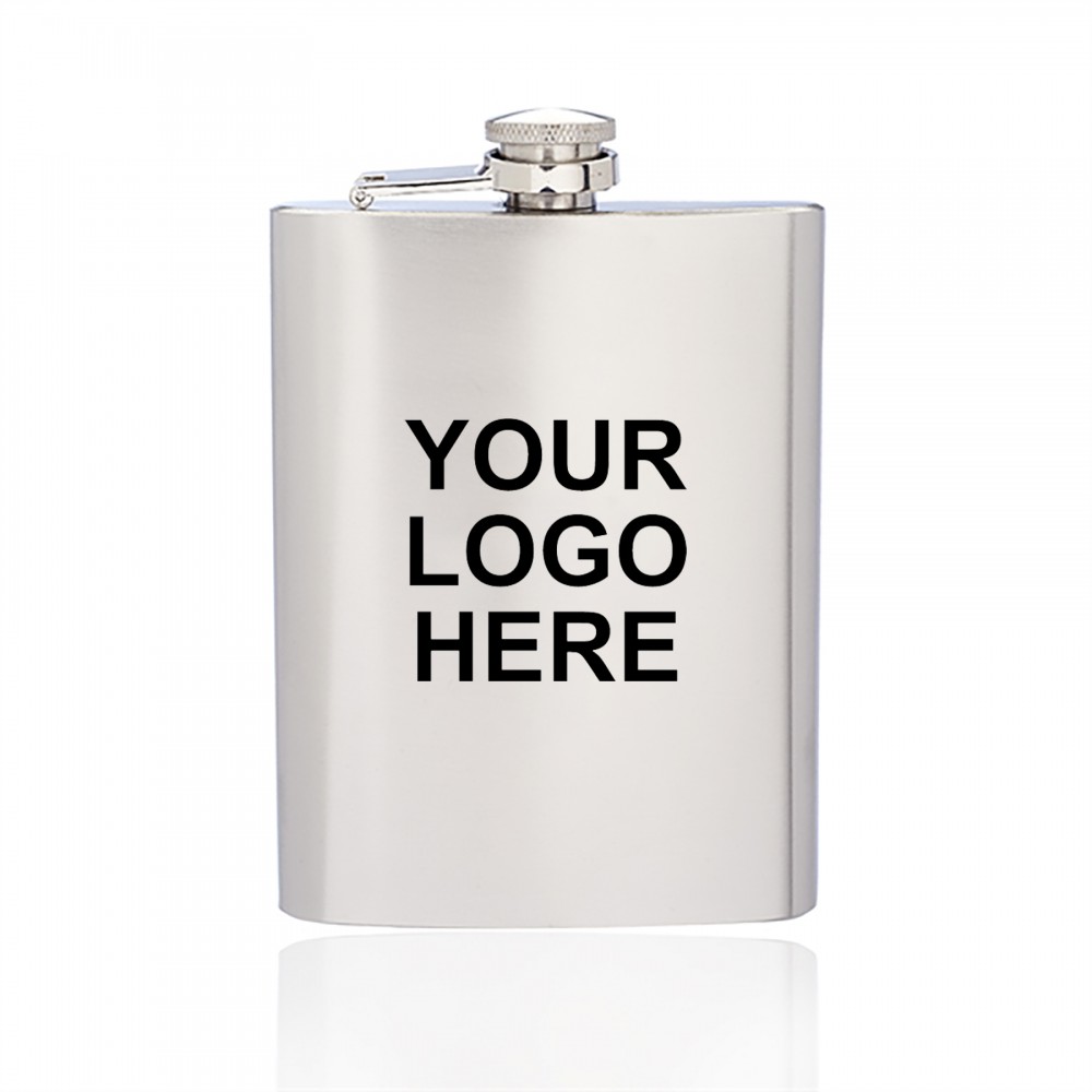 8oz Stainless Steel Customized Classic Flask with Logo
