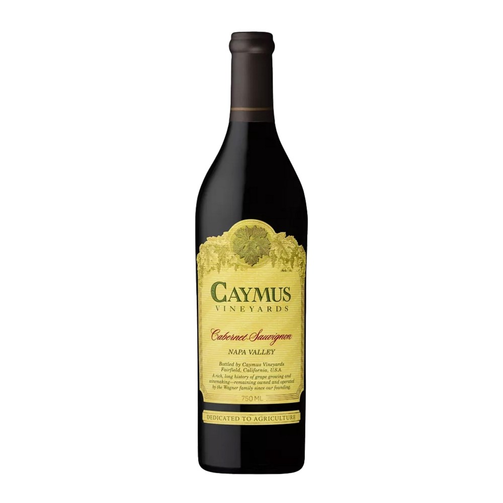 Custom Printed Etched Caymus Cabernet Napa Valley w/Color Fill