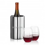 Jacobs Wine Cooler & 2 Carlita Stemless Wine with Logo