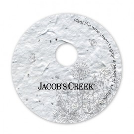 Logo Branded Seed Paper Wine Charm  Logo Branded Seed Paper Wine Charm