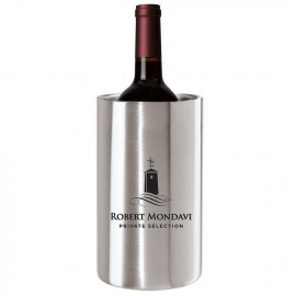 Stainless Steel 1-Bottle Wine Chiller with Logo