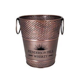 Logo Branded BREKX Berkshire Hammered Wine Bucket in Antique Copper